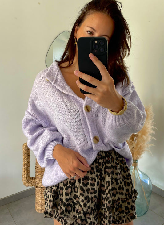 Cardigan Lavande